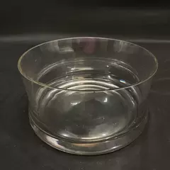 Vintage Clear Glass Flat Trifle Bowl 9.5 Inch
