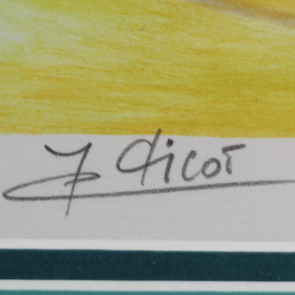 Signed Jean-Claude Picot Landscape Art Print 206/250 Framed and Matted