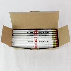 Lot of 109 Vintage Star Rentals Promotional Wooden Pencils