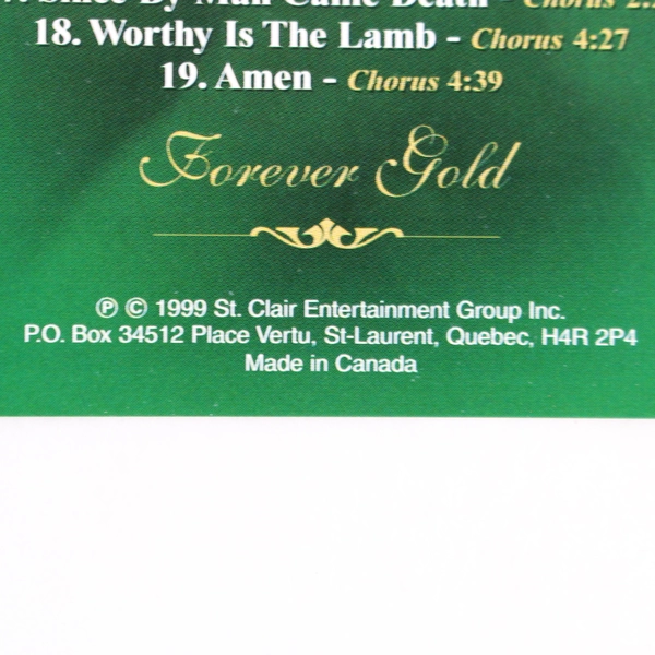 Highlights from the Messiah Forever Gold St. Clair Entertainment 1999 CD