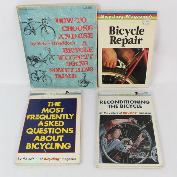 Bicycling Books Lot of 4 Books Trade Paperbacks 1980 1979 1985 1973