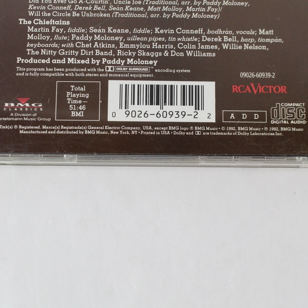 Another Country Album by The Chieftains 1992 CD BMG Classics