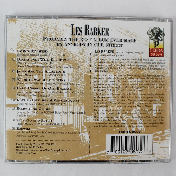 Les Barker Probably The Best Album Ever Made 1997 Audio CD Mrs Ackroyd Records