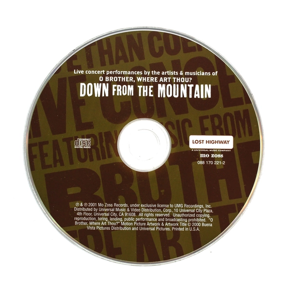 Down from the Mountain O Brother Where Art Thou Various Artists 2001 CD