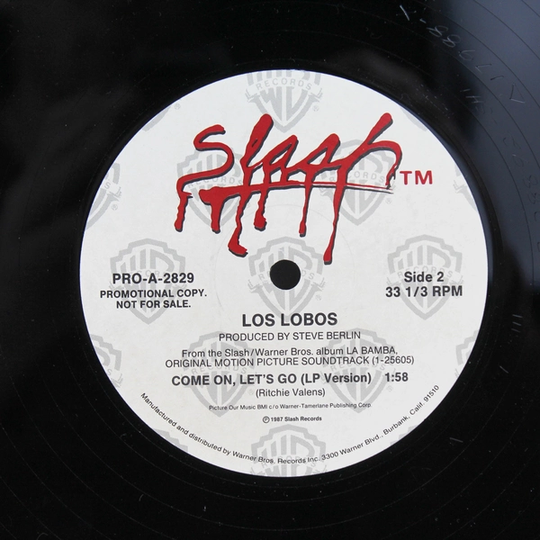 VTG Slash Records Come On Let's Go LP by Los Lobos 1987 Promo Copy PRO-A-2829