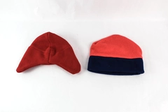 Lot of 2 Unbranded Red and Blue Winter Hats Adult One Size