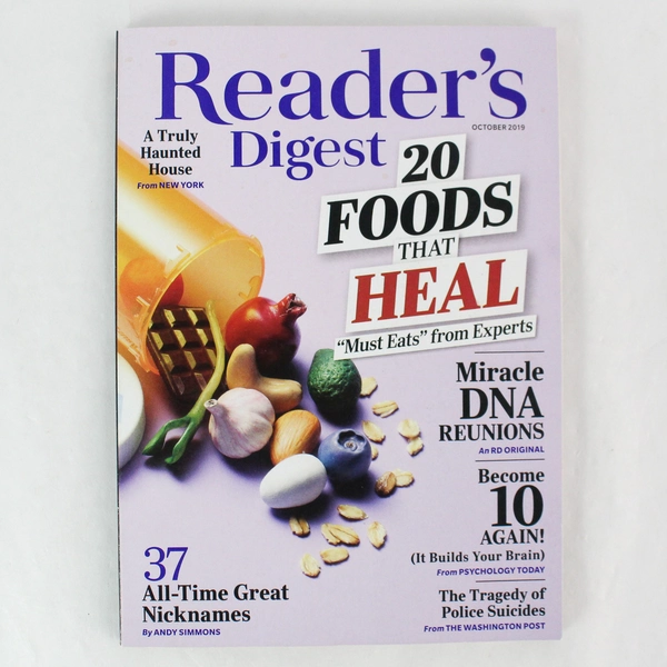 Reader's Digest Magazine October 2019 Issue 20 Foods That Heal
