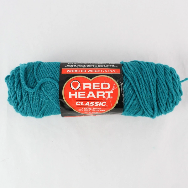 Vintage Coats & Clark Red Heart Classic Acrylic Yarn Skein Peacock Green