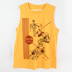 Retro Pee-Chee All Season Portfolio Yellow Sleeveless Graphic Tank Men's Large