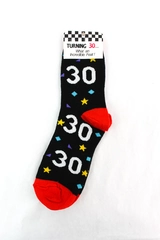 Papel Freelance Turning 30 Birthday Socks Adult One Size Fits All NWT