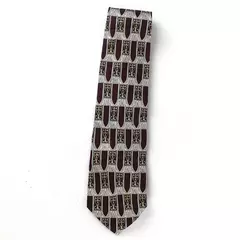 Vintage Stafford Executive Burgundy Gray Silk Necktie Stained 58" USA