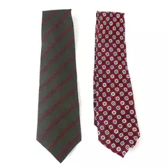 Lot of 2 Vintage Men's Silk Ties Nautica & Stafford Floral Stripes 56"
