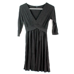 Mother Bee Apparel Black A-Line 1/2-Sleeve Short Maternity Dress Women's Small