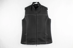 Chico's Vest Jacket Women's Size 1 Sleeveless Full Zip Pockets Black
