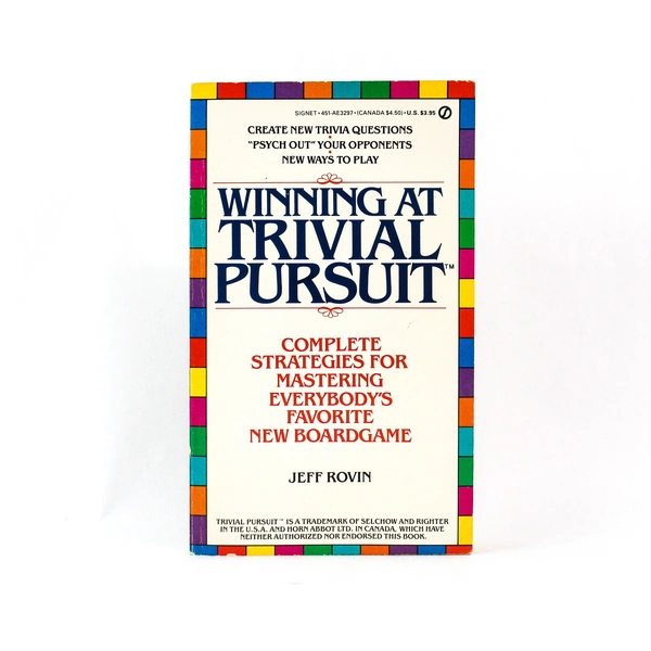 Winning At Trivial Pursuit by Jeff Rovin 1984 Signet Paperback