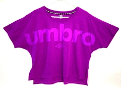 Umbro Women's XL Purple T-Shirt Short Sleeve Logo Asymmetrical Activewear