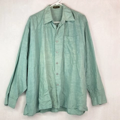 Golden Silk Men's XXL Aqua Blue Long Sleeve Button-Up Shirt Pre-Owned