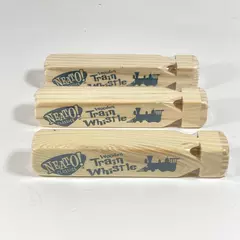 Lot of 3 Neato Classics Wooden Train Whistles NIP