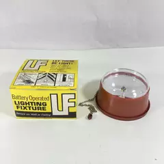 Vintage LF Battery Operated Light Fixture Wall Or Ceiling Mounted w/ Box