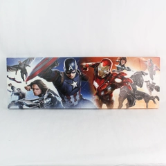 Artissimo Marvel Avengers Textured Canvas Print Wall Art 12x36"