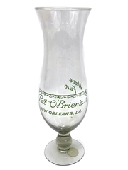 Pat O'Brien's New Orleans Hand Blown Hurricane Glass Vidriera Mexico 10in