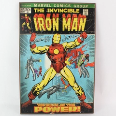 Silver Buffalo Marvel The Invincible Iron Man #47 Wooden Wall Art 13x19" Flawed