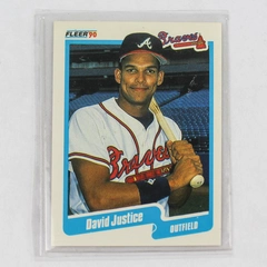 Vintage 1990 Fleer David Justice Baseball Card Atlanta Braves MLB Outfield