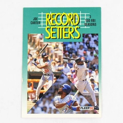 Vintage 1992 Fleer Joe Carter Baseball Card Toronto Blue Jays MLB Record