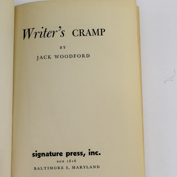 Writer's Cramp By Jack Woodford Copyright 1953 Signature Press Hardcover Novel
