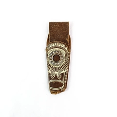 Vintage Hand Painted Leather Cap Gun Holster Unique