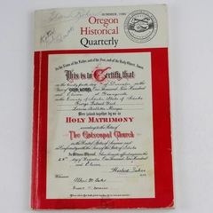 Oregon Historical Quarterly Summer 1986 Oregon Historical Society Paperback