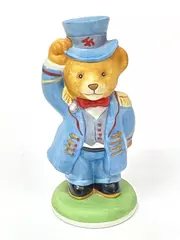 1986 Franklin Mint Alfred Teddington Bear Porcelain Figurine 3.75" Tall