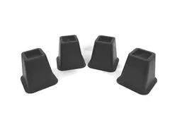 Lot of 4 Black Bed Risers 6in Furniture Lifts for Bed Frame Stands Bedroom