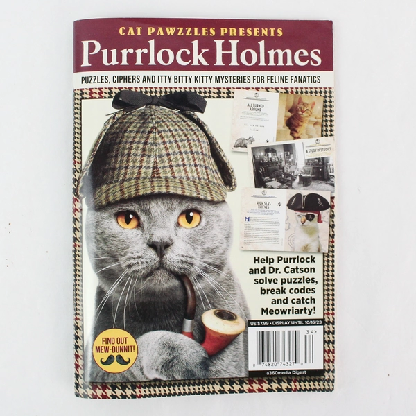 Cat Pawzzles Presents Purrlock Holmes Puzzles Ciphers and Kitty Mysteries Book