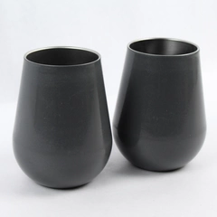 Set of 2 Ozark Trail Gray Outdoor Camping Cups Wine Glasses