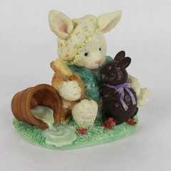 Vintage Cream and Cocoa April Showers Figurine with Original Box Spring Decor