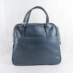 Vintage Escort American Blue Leather Luggage Carry-On Travel Handbag Suitcase
