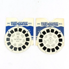 Lot Of 2 Vintage Sawyer's ViewMaster Venezuela Bolivia 661 651 World Wonders