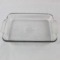 Vintage Anchor Hocking 3 Quart Clear Glass Baking Dish Oven Microwave Safe