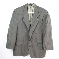 VTG Pierre Cardin Man In Wool Gray Suit Jacket with Shoulder Pads Men's Size 44