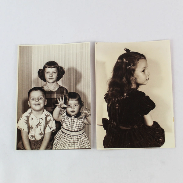 Lot of 9 Vintage Black and White Photos Woman & Children Good Condition