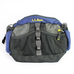 L.L. Bean Blue and Gray Adjustable Hiking and Camping Fanny Pack Belt Bag