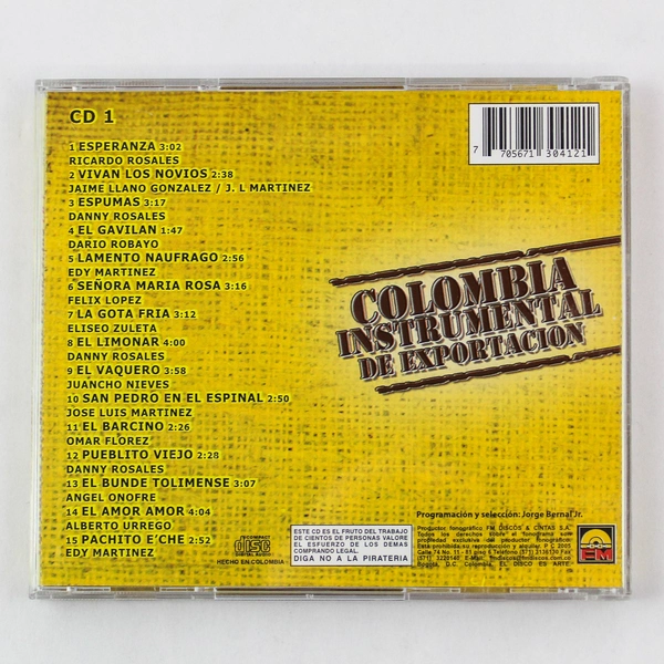 Colombia Instrumental de Exportacion CD 1 of 3 15 Songs Good Condition