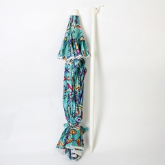 Unbranded Unused 90s Patterned Beach Umbrella 6.5' with Compact Carry Bag
