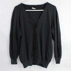 Weekenders V Neck Button Front Cardigan Black Size Small Cotton Blend