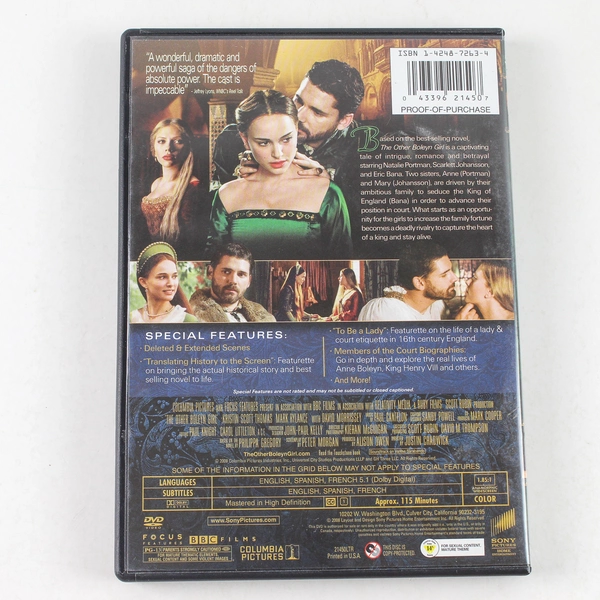 The Other Boleyn Girl DVD 2008 Sony Pictures Natalie Portman