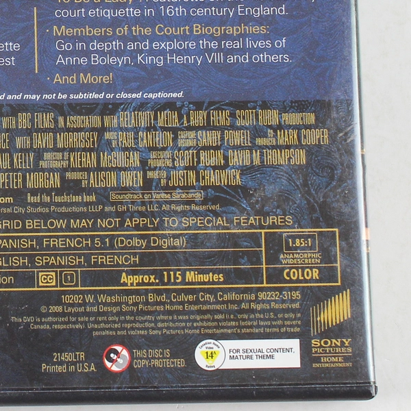 The Other Boleyn Girl DVD 2008 Sony Pictures Natalie Portman