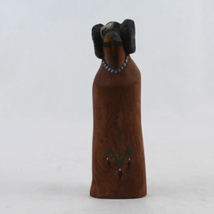 Native American Hopi Corn Maiden Carving Signed Alicia Sahmie 5.75 Inch