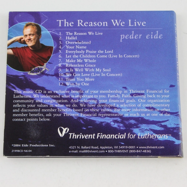 The Reason We Live CD by Thrivent Financial For Lutherans Pre-Owned