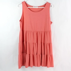 Zenana Pink Short Sleeveless Jersey Dress Women's Size Large